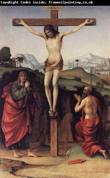 FRANCIA, Francesco Crucifixion with Sts John and Jerome de